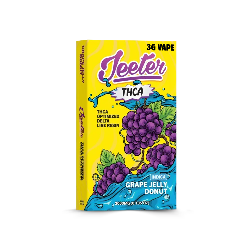 Grape Jelly Donut 3G THCA Disposable Vape by Jeeter Ghost Vapors Grape Jelly Donut 3G THCA Disposable Vape by Jeeter Ghost Vapors