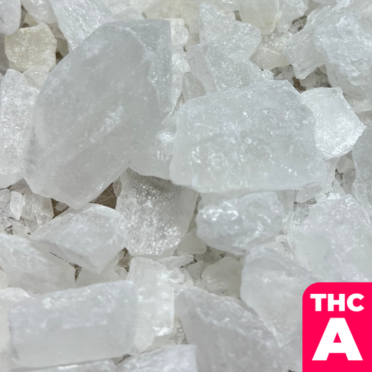 THCA diamonds melting in a quartz banger during low-temperature dabbing