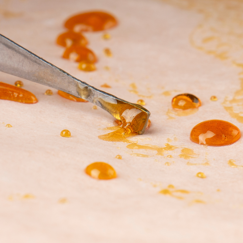 THCA diamonds being dabbed showing heat-activated conversion into THC