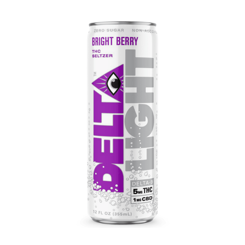 Delta Light Cannabis Water Seltzer - 4 Flavor Drinks Bright Berry / 1 PACK Edibles