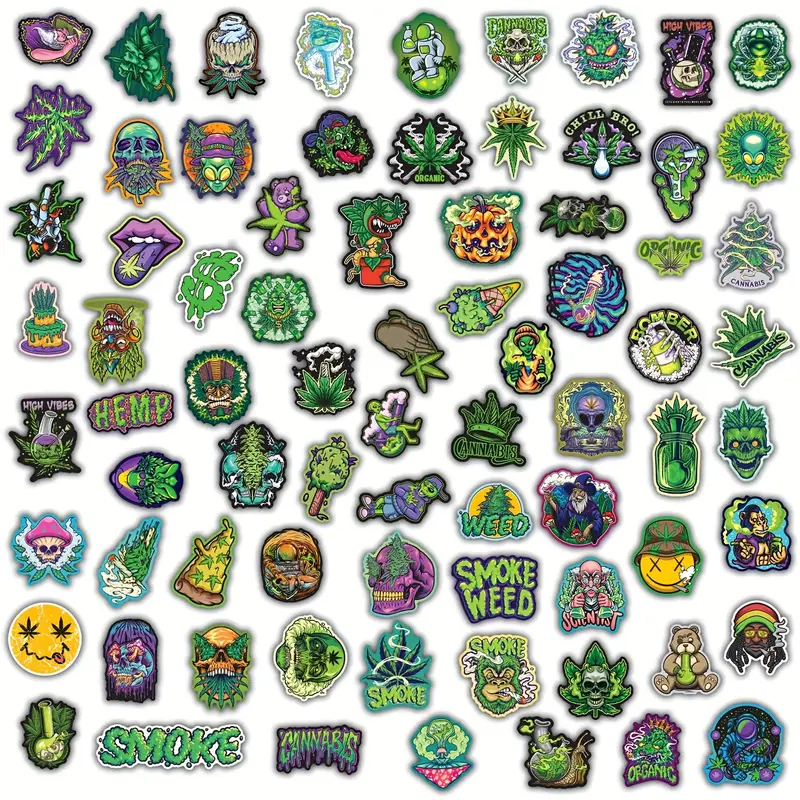 420 Weed Cannabis Stickers