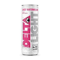Delta Light Cannabis Water Seltzer - 4 Flavor Drinks Juicy Watermelon / 1 PACK Edibles