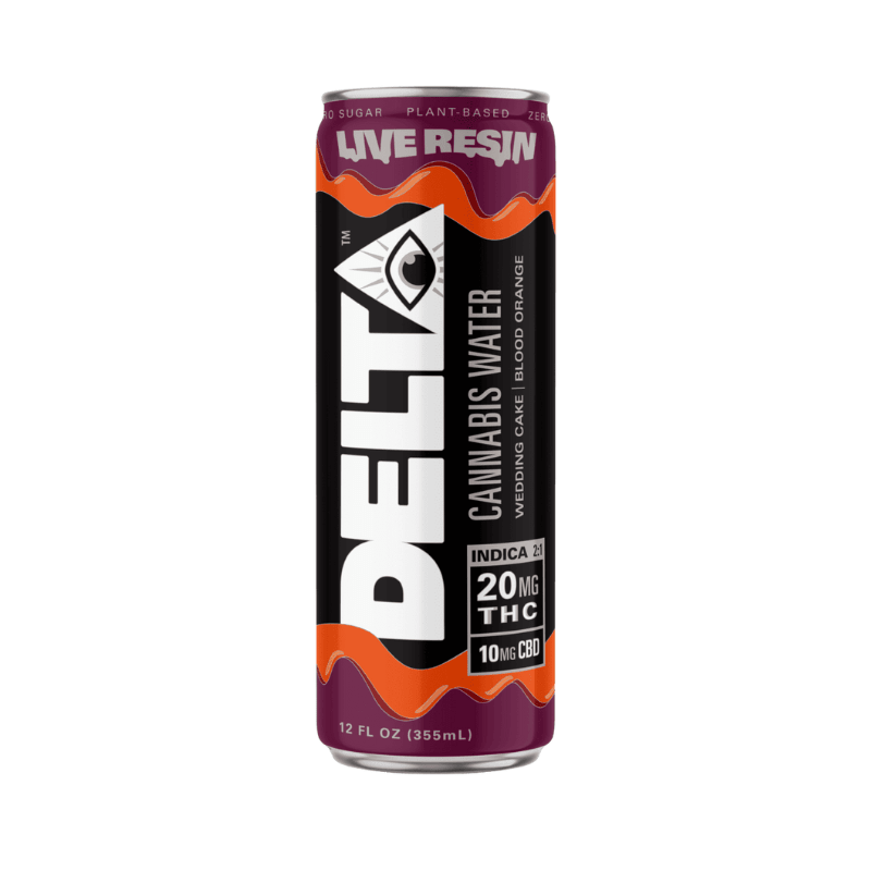 Delta 9 THC Live Resin Cannabis Seltzer Water - 4 Flavor Drinks 1 CAN / Blood Orange Energy