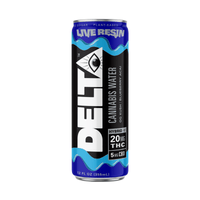 Delta 9 THC Live Resin Cannabis Seltzer Water - 4 Flavor Drinks 1 CAN / Blueberry Acai Energy