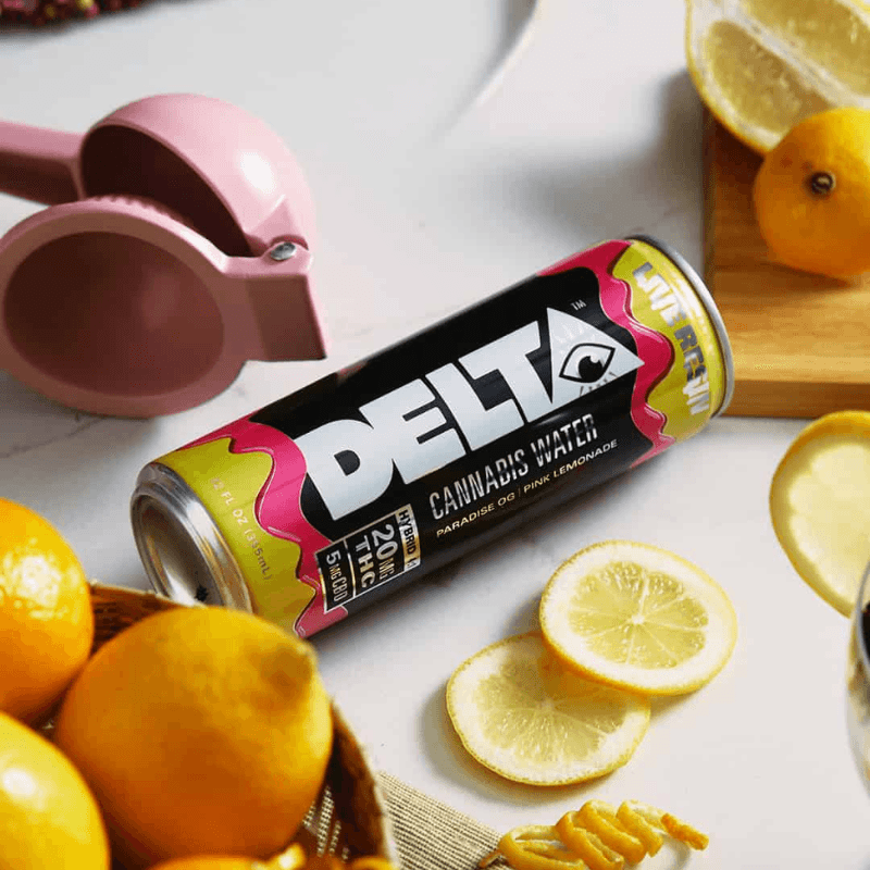 Delta 9 THC Live Resin Cannabis Seltzer Water - 4 Flavor Drinks Energy