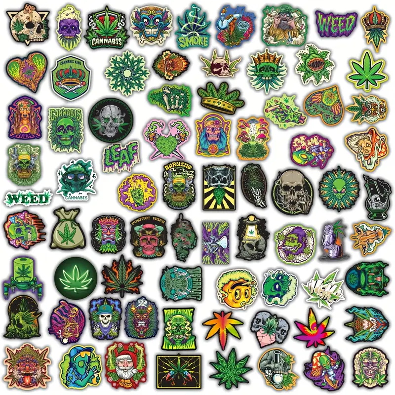 420 Weed Cannabis Stickers