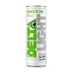 Delta Light Cannabis Water Seltzer - 4 Flavor Drinks Squeeze of Lime / 1 PACK Edibles
