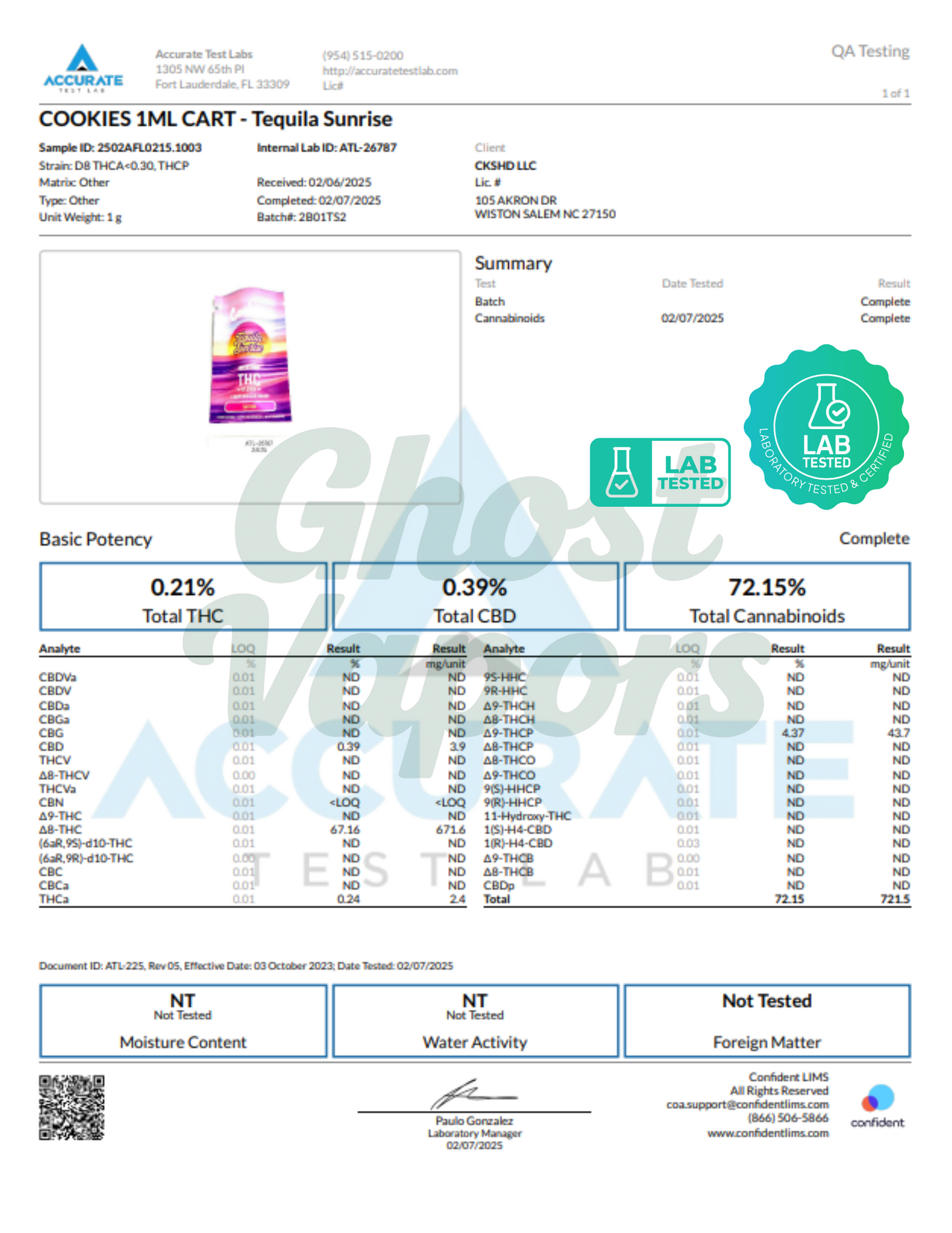 Cookies THC Blend Vape Cartridge – 1 Gram 510 Thread